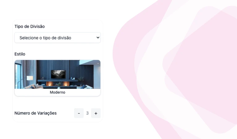 Escolhe divisão, estilo e variações na Revira