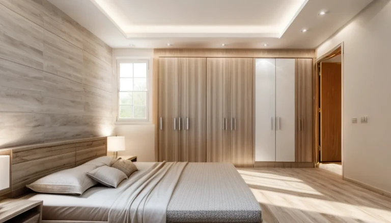 Quarto de Casal no estilo escandinavo Quarto de Casal no estilo escandinavo