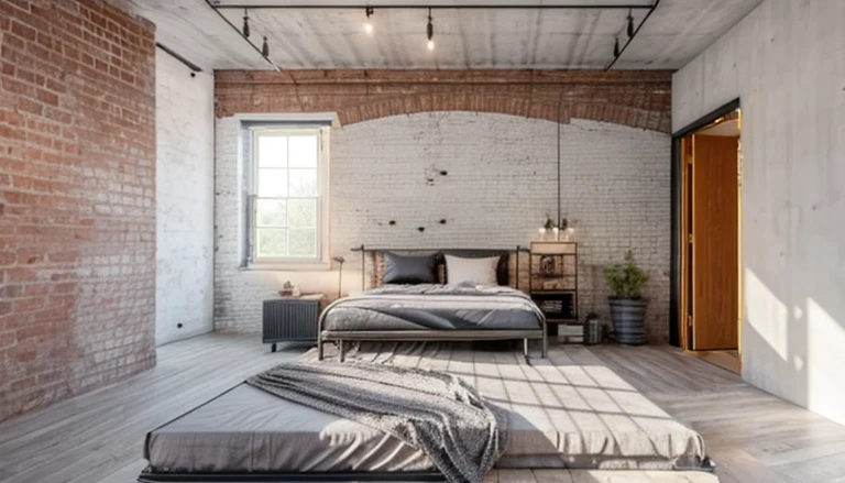 Quarto de Casal num estilo industrial Quarto de Casal num estilo industrial